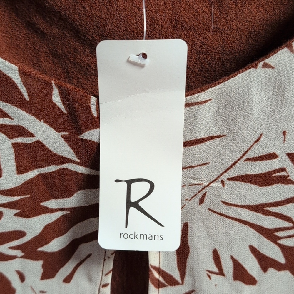 ❤️NWT❤️ Rockmans Woven Layer Top, XL, Rust Pal Colour - Picture 3 of 8